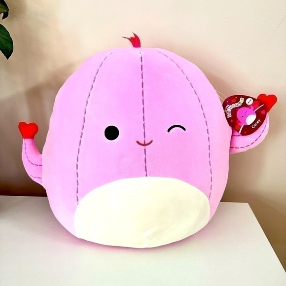 Squishmallows Other - NWT Squishmallow Cacey the Cactus 14" Valentine's Day Exclusive Toy Plush